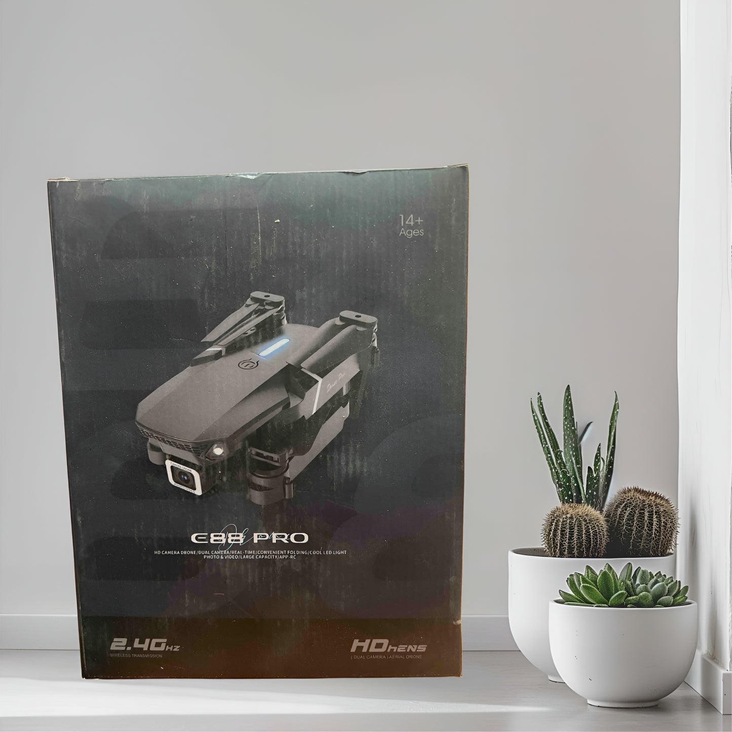 E88 PRO DRONE CAMERA DOUBLE BATTERY AND DOUBLE CAMERA