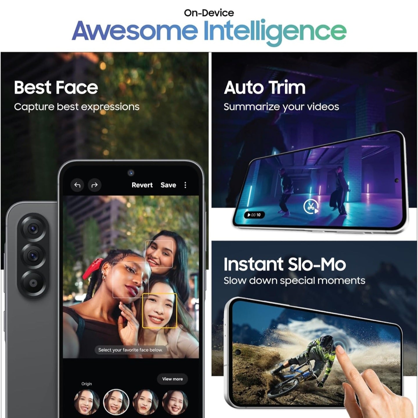 Samsung Galaxy A56 5G (Awesome Graphite) | Metal Frame | Gemini Live | Awesome Intelligence (AI): Circle to Search, Instant Slo-Mo, Auto-Trim, Object Eraser | Flagship Grade Camera