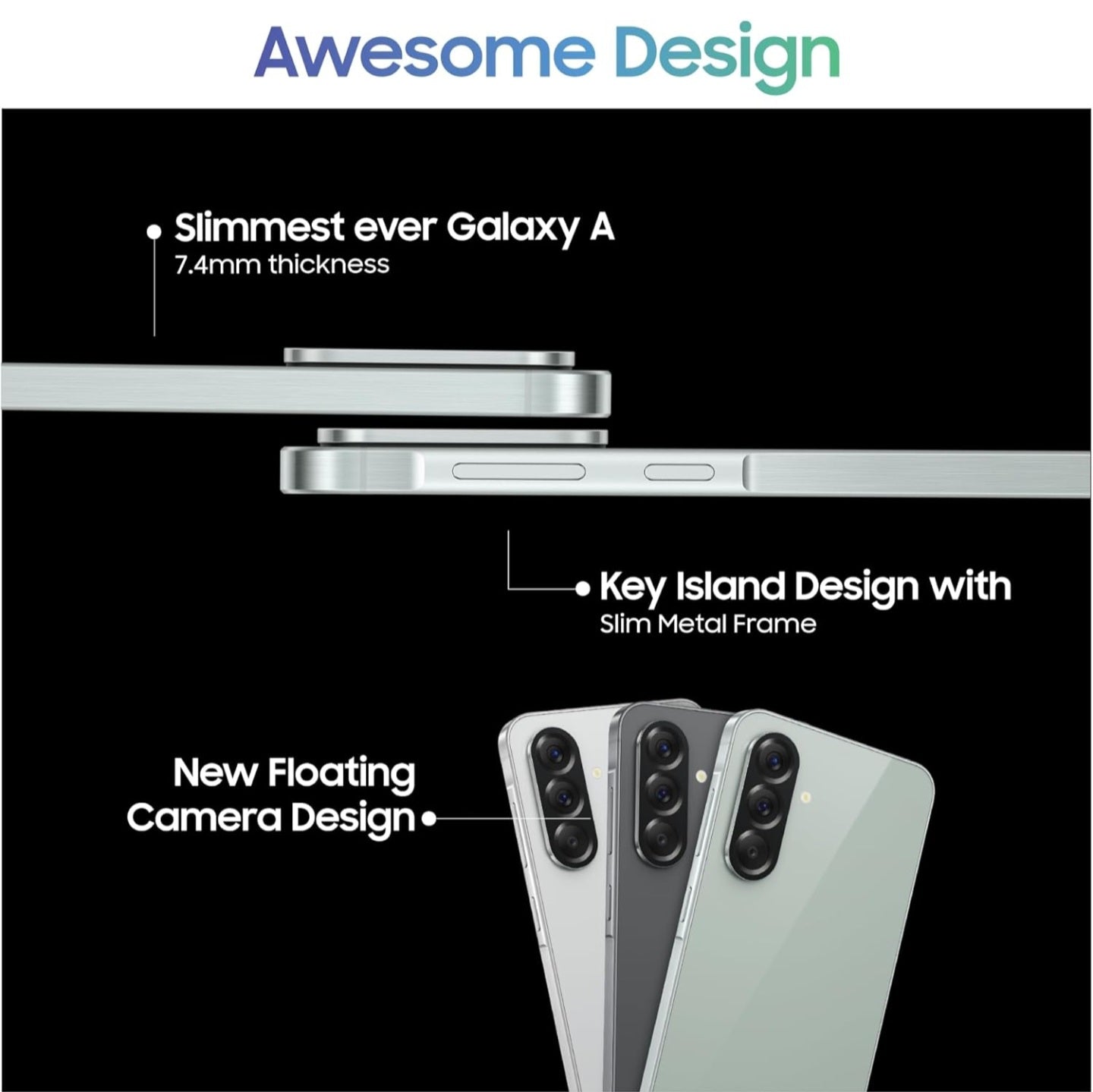 Samsung Galaxy A56 5G (Awesome Graphite) | Metal Frame | Gemini Live | Awesome Intelligence (AI): Circle to Search, Instant Slo-Mo, Auto-Trim, Object Eraser | Flagship Grade Camera