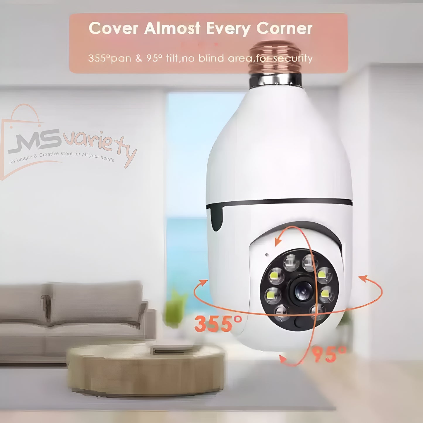 WIFI SMART BULB CAMERA  WITH 360 DEGREE ROTATION