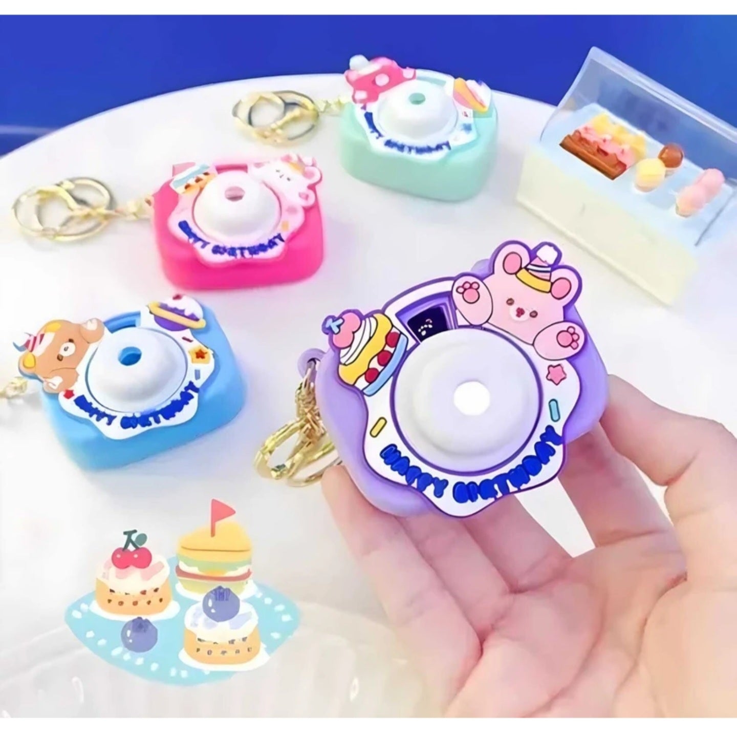 JMS Keychain Projector Many Cartoon Image Slide Show with Push Button Change lmage Key Chain
