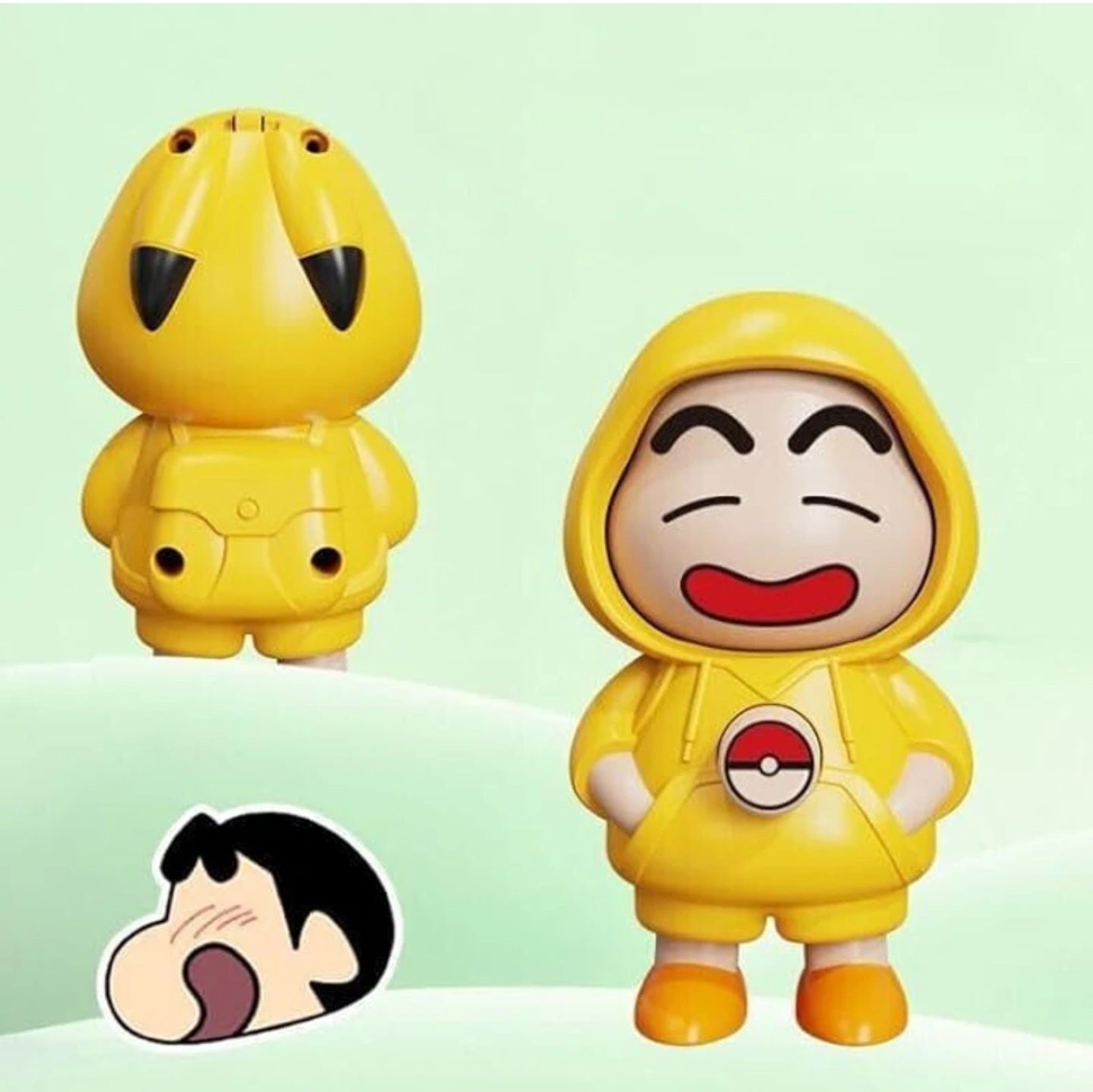 JMS Shinchan Face Changing Keychain with 3 Expressions Cute Action Figure Key Chain