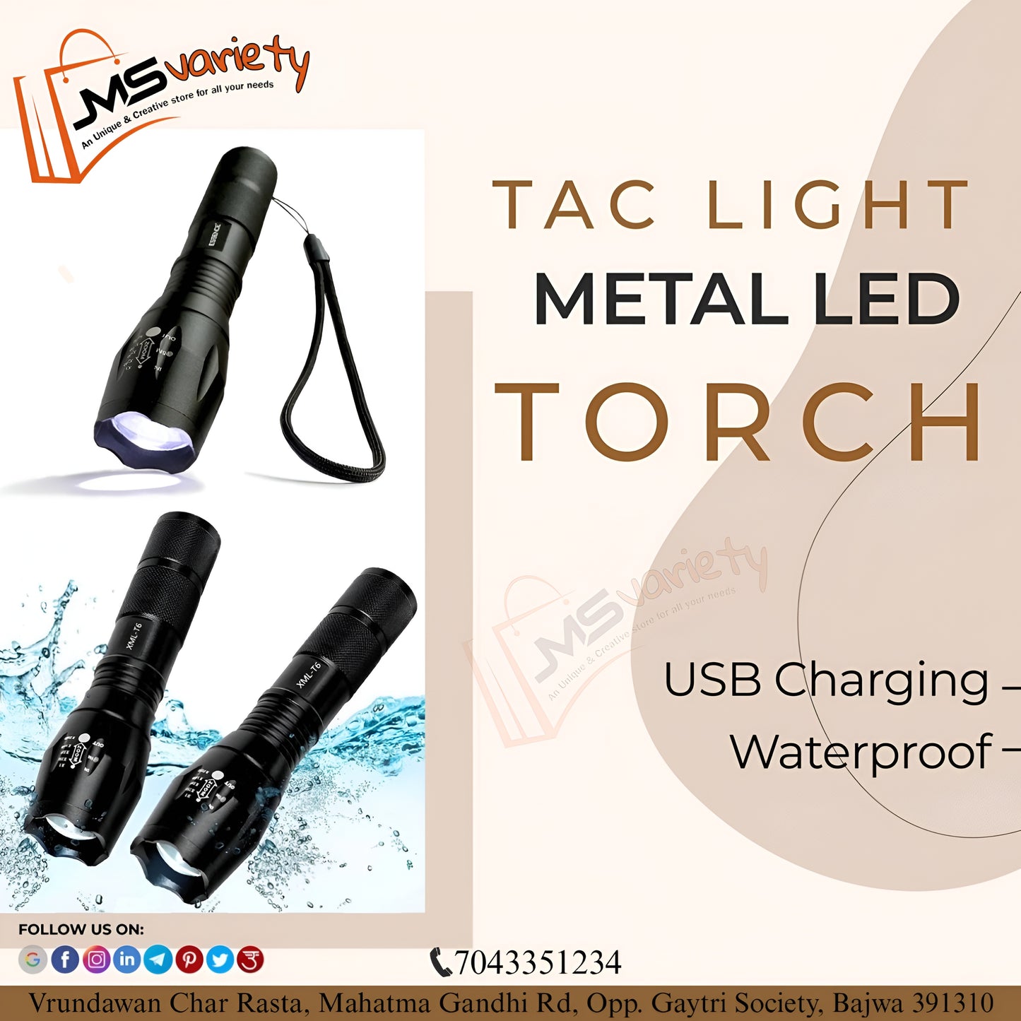 JMS Metal Led Torch Light