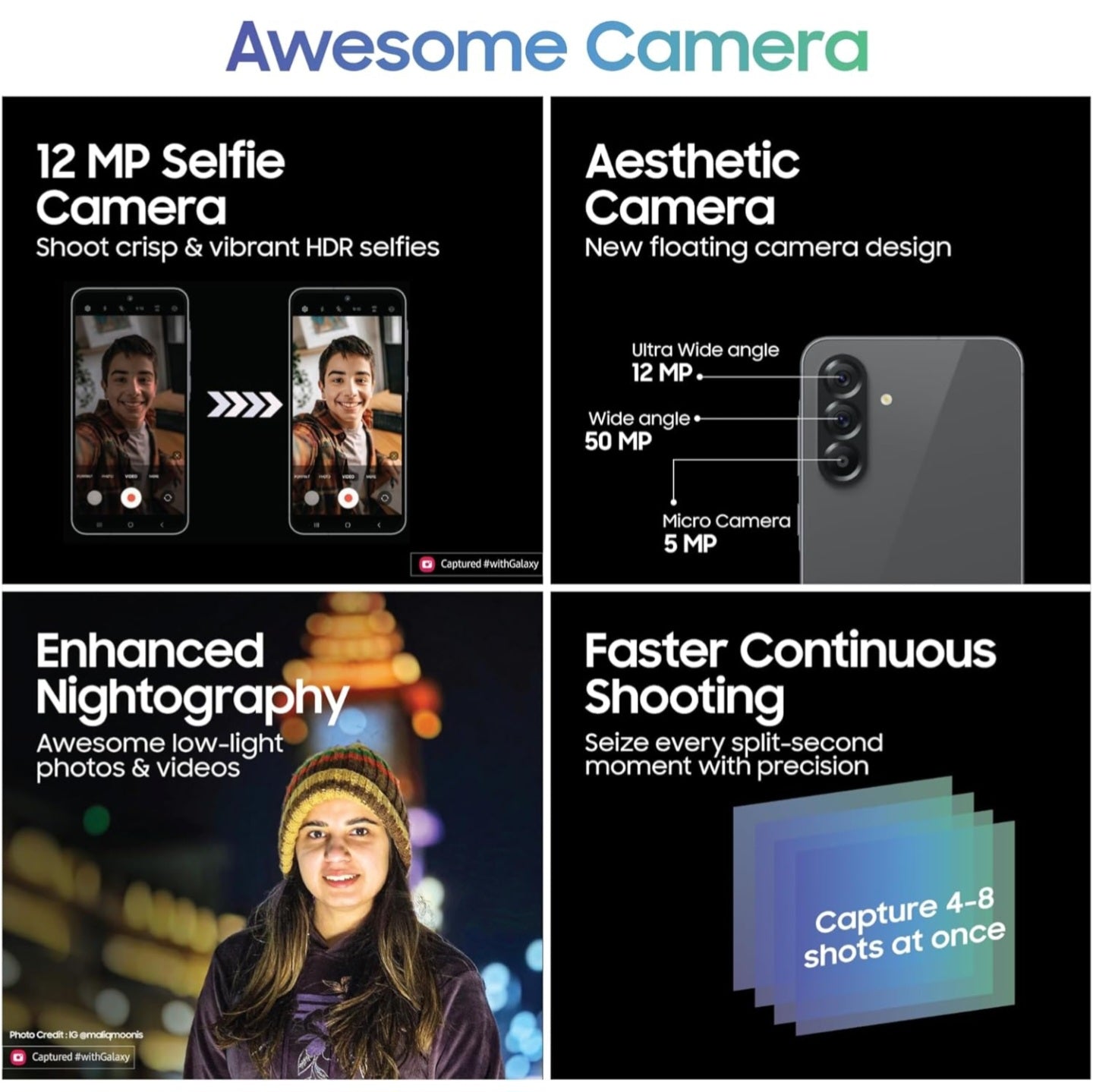 Samsung Galaxy A56 5G (Awesome Graphite) | Metal Frame | Gemini Live | Awesome Intelligence (AI): Circle to Search, Instant Slo-Mo, Auto-Trim, Object Eraser | Flagship Grade Camera
