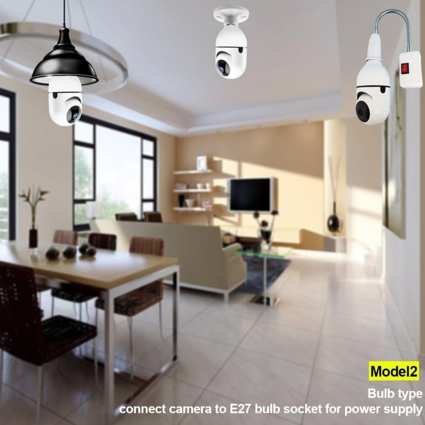 WIFI SMART BULB CAMERA  WITH 360 DEGREE ROTATION