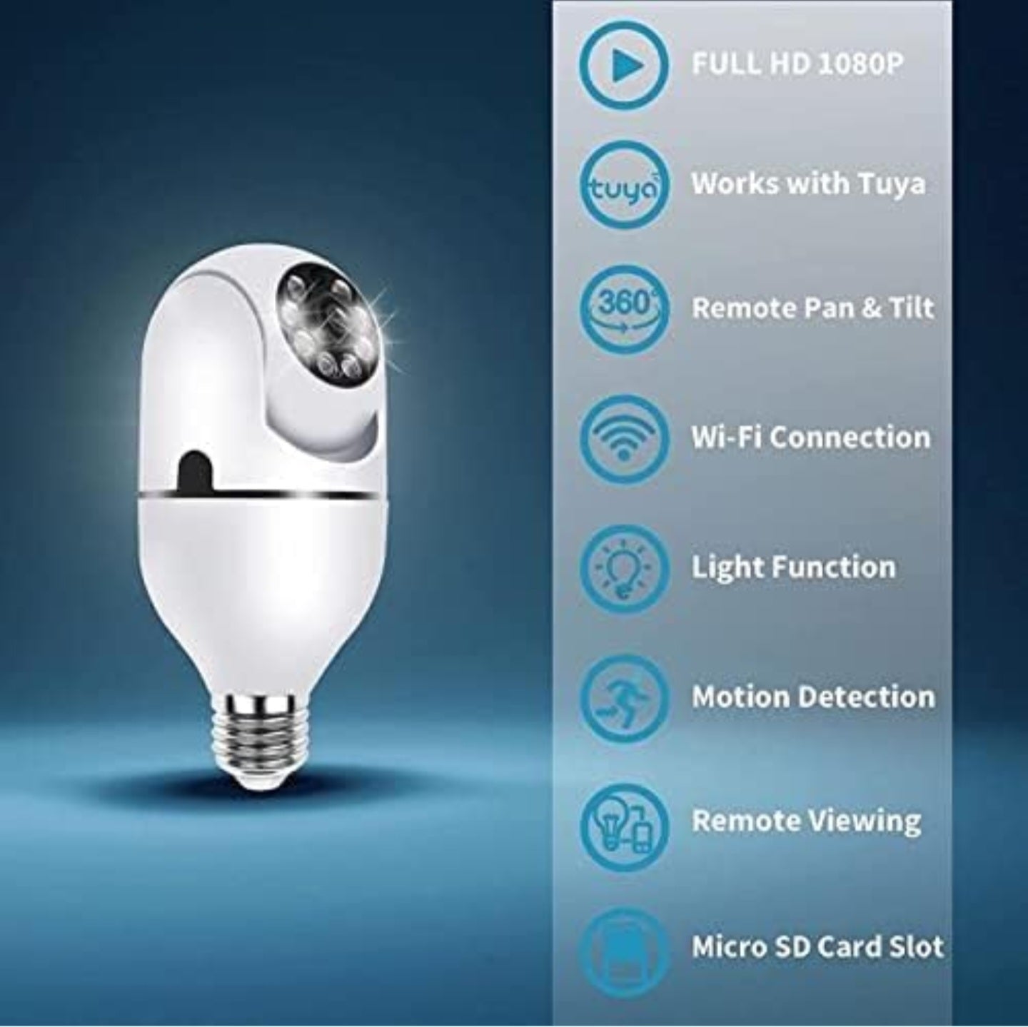 WIFI SMART BULB CAMERA  WITH 360 DEGREE ROTATION