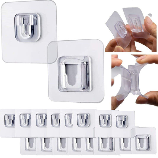 Male/Female Wall Sticker Hooks (12 Pairs)