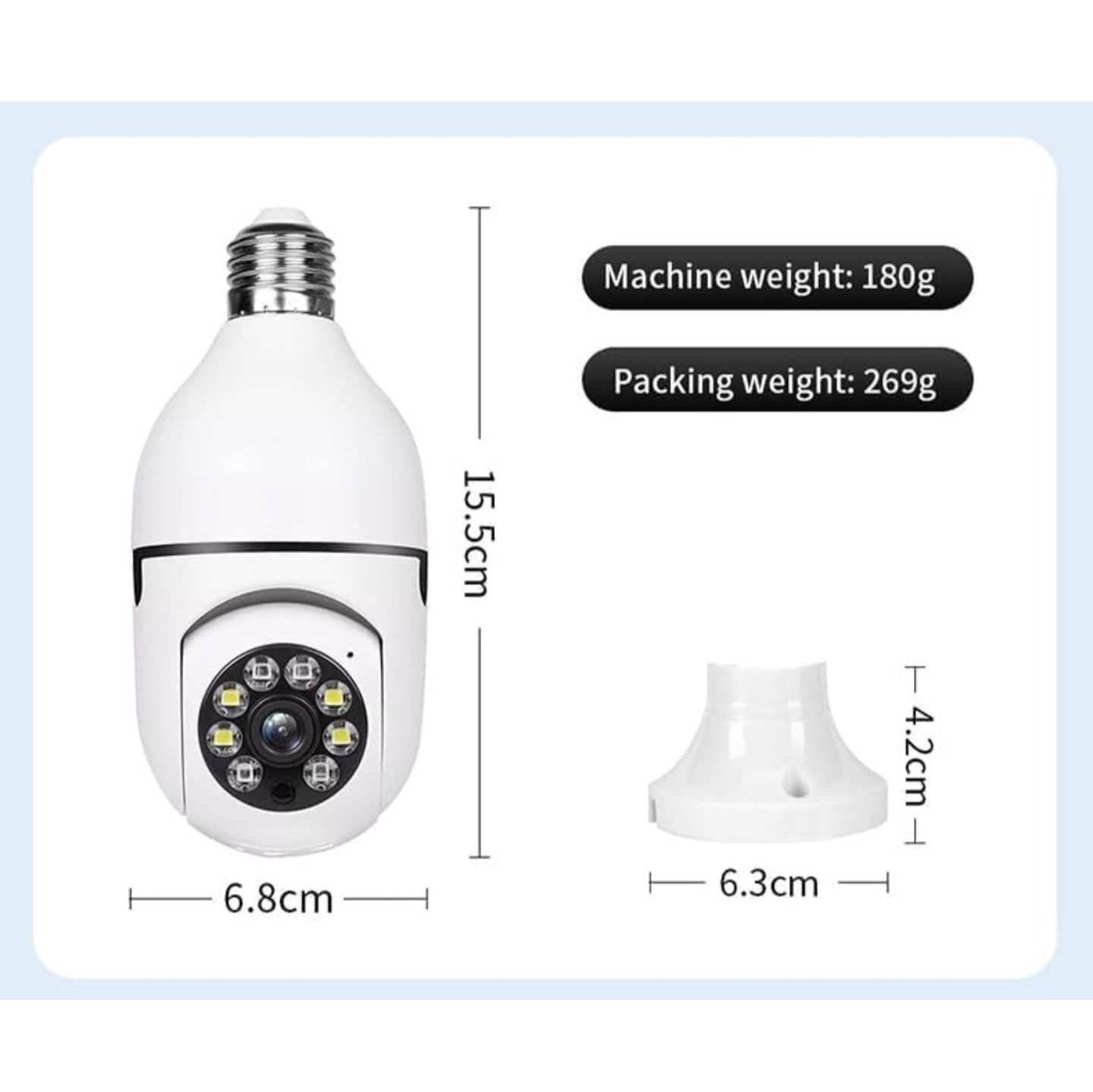 WIFI SMART BULB CAMERA  WITH 360 DEGREE ROTATION